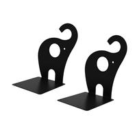 Tbest Fermaporte per Libri, Simpatico Design Elefante Antiscivolo (BLACK) | Metallo,Contiene libri alti,Decorativo per la cameretta dei bambini,Impugnatura rinforzata,Divertente accessorio per lo