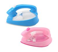 Tbest Ferro da Stiro Elettrico Mini, Colore Rosa | Materiale plastico sicuro, giocattolo per il gioco creativo, migliora le abilità sociali