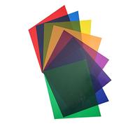 Tbest Filtro Filtro a Colori Gel di Correzione Universale Elevata per la Luce a Led Strobo Accessori di Illuminazione da Studio Professionale per la Luce a Led 30 X 30 Cm Materiale (8PCS)