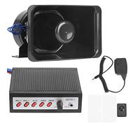 Tbest Forte Corno ELETTRONICO 5 Suoni Design 100W Power 12V Tensione Auto AVVISO Allarme Altoparlante Siren per LA Sicurezza del Veicolo Nero