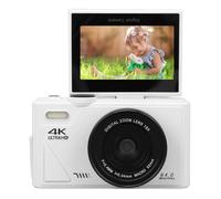 Tbest Fotocamera Digitale 4K da 64 MP con Autofocus HD, Zoom 18x, Wi-Fi, Mirrorless e Schermo Orientabile da 3 pollici. (WHITE)