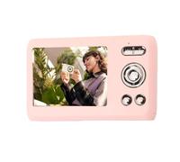 Tbest Fotocamera Digitale da 64 MP con Messa a Fuoco Automatica 4K e Schermo da 2,7 Pollici con Zoom 16x per la Fotografia di Viaggio (PINK)