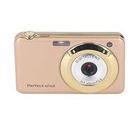 Tbest Fotocamera Digitale, Videocamera per Bambini 2,7 Pollici 48 MP Zoom Digitale 8X USB Anti-vibrazione 750 MAh Fotocamera Compatta per Vlogging per Adolescenti e Adulti (GOLD)
