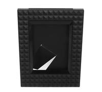 Tbest Frame di Foto da 3 Pollici Decorative Standing Picture Mini Card Porta per Decor Desktop Materiale ABS 4.25 X .27in Size (BLACK)