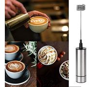 Tbest Frusta Elettrica per Uova, Schiumatore per Latte Ergonomico | Materiale in acciaio inossidabile, dimensioni compatte per un facile trasporto, compatibile con varie teste di schiuma