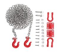 Tbest Ganci di Traino RC fissati, Accessorio Modello Auto Modello di Catena di Traino in Metallo RC per Ciniglia Arrampicata Auto RC