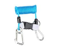 Tbest Ganci per scuba Gancio per immersioni subacquee, Gancio per immersioni subacquee Corda anti caduta a molla Strumento di emergenza per la sicurezza della cordicella con sgancio rapido(blu)