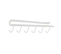 Tbest Ganci Sotto Ripiano, Design Resistente in Ferro (WHITE) | Resistente alla ruggine, installazione semplice, salvaspazio, adatto a ripiani da 3 cm, utilità versatile
