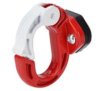 Tbest Gancio per Borsa per Scooter in Acciaio Legato e Alluminio, per Appendere Caschi, Borse, Borsette, Carico di 12 Kg, con Design a Molla Umanizzato, Dimensioni Ridotte, Resistenza (rosso+bianco)