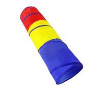 Tbest Gioca a Tunnel di Attrezzatura per Attrito per Bambini in Tessuto Poliestere Lungo per Casa Esterna, Giallo Rosso e Blu (Rosso Giallo Blu)