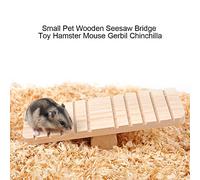 Tbest Giocattolo per i Piccoli Animali, Giocattolo in Legno Non Tossico, Interazione di Miglioramento, Colore del Legno