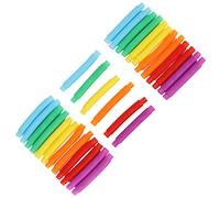 Tbest Giocattolo Tubo Elasticizzato 30 Pezzi Set Multicolore | Pieghevole, Estensibile, Migliora le capacità motorie, Plastica, Antistress, Varie forme