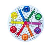 Tbest Gioco da Tavolo di Volo, Gioco di Scacchi Volanti Portatile 13,8 Pollici per 6 Giocatori con Tappetino in Gomma e Pezzi Visibili for Viaggio e Riunioni di Famiglia (Girare)