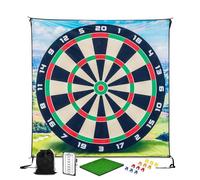 Tbest Gioco di Golf con Destinazione Oversize e Palline Collant per All'Aperto, un Set Completo per Golfisti, Materiale Flanella (2000x2000 mm)