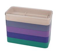 Tbest Guarda le Parti della Scatola di Archiviazione Impatto a 5 Strati per gli Strumenti di Orologi Gioielli Artigianali per Workshomeschool in Plastica Rotonda (Rettangolo (12 x 10 x 1,5 cm / 4,72