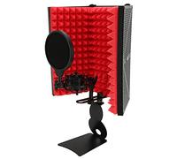 Tbest Isolamento del Microfono Copertura Pieghevole per la Riduzione del Rumore a 3 Pannelli con Schiuma EVA Ad Alta densità per Registrazione in Studio Podcasting Radio Voce Fuori Campo