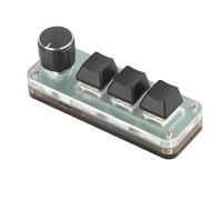 Tbest Key Key Small KeyPad Multifunzionale Scorciatoia RGB Backlight Tastiera Hanical USB con Manopola per il Gioco di Programmazione Fai -da -te