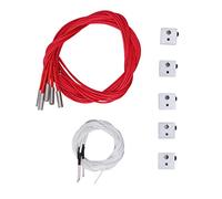 Tbest Kit Blocco Riscaldatore per Stampante 3D, 5 Componenti in Alluminio | Termistore 3950, riscaldatore ceramico 12V 40W, installazione rapida, applicazione automobilistica