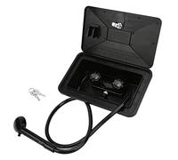 Tbest Kit Box Doccia Esterno in ABS Nero con 2 Chiavi Doccia Esterna per per Caravan Flusso d'Acqua Regolabile Protetto 340x215x80mm