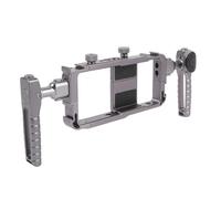 Tbest Kit di Attrezzatura Video per Telefono Gabbia Doppia Portatile con 2 Maniglie Stabilizzatore Supporto per Pattino Freddo 1/4 Pollici 3/8 Pollici Foro per Vite Fotografia