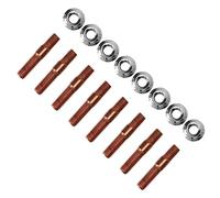 Tbest Kit di Prigionieri Filettati M8 1.25 Hardware per Collettore Ad Alte Prestazioni per Aggiornamento Motore Turbocompressore Lega 8 Mm 8 Pezzi