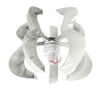 Tbest Kit Eolico Dthl600W 48V con Telaio di Montaggio Generatore in Fibra di Nylon a 5 Pale per di Energia Solare Agricola Domestica (12V)