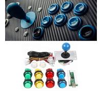 Tbest Kit Joystick Fai-da-te Circuito Joystick USB PC Joystick Pulsanti Illuminati Controller di Gioco per gli Appassionati di Giochi