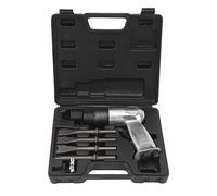 Tbest Kit Martello Pneumatico Per Impieghi Pesanti Utensile Trapano Scalpello Pneumatico Per Riparazione Auto Rimozione Pastiglie Freno Lega Canna Corta 150mm Lunga 250mm (Canna corta 150 mm)