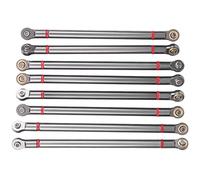 Tbest Kit Tirante in Metallo 1/10 per Parti di Aggiornamento per Auto Cingolate Assiali Scx10 Aste di Collegamento in Lega di Alluminio Ad Alta Resistenza Distanza tra gli Assi 313mm