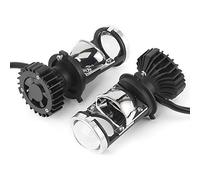 Tbest Lampadina imsostituzione permeabile sostituzione per auto, 2 pezzi H4 LED Lampadina faro 20000LM 90W IP65 Kit di conversione a fascio basso alto con mini obiettivo del proiettore(12V)
