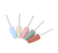 Tbest Manicure -trapano Politico in Silicone Artistico, Strumenti di Levigatura Durevoli per Chiodi Artificiali Naturali, 5 Pezzi Impostati per Macinare, Ideale per le Artigianato