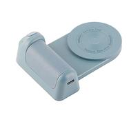 Tbest Maniglia Magnetica per Fotocamera Staffa Caricatore Wireless Supporto per Smartphone per Riprese Video Vlog Design Ergonomico Materiale ABS PU Leggero e Portatile (BLUE)