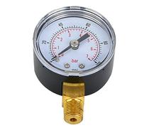 Tbest Manometro Meccanico 1/8 Bspt 0-300Psi 0-20Bar con Connessione per Montaggio Inferiore per Sistemi HVAC Industriali (0-100 psi, 0-7 bar)