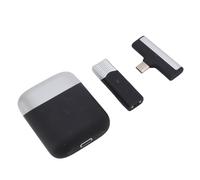 Tbest Microfono Lavalier Wireless con Riduzione del Rumore per Streaming Live, Intervista a 360 ° Collezione Audio per Fotocamera, Materiale per Addominali per Computer
