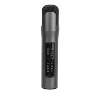 Tbest Microfono Portatile Portatile Elegante Riduzione del Rumore del Suono Chiaro 500 mAh Piccolo per Cantare Lega in Alluminio in Streaming Live 145x29mm (Black)