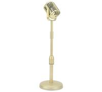 Tbest Microfono retrò Frequesite Easy Portable False Vintage Model (GOLD)