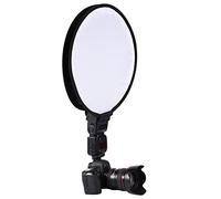 Tbest Mini Portatile Rotondo di Bellezza Rotonda Flash Diffuser SoftBox per Professional Photography Studio Lighting Accessori con Nera 30 Cm 40 Cm (40 cm)
