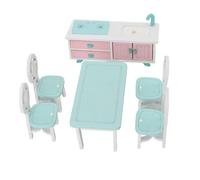 Tbest Mobili per Bambole per Giocattoli Educativi Set Cucina Scene di Faggio in Legno Materiale Premium e con Sviluppo delle Competenze, Gioco di Gioco Interattivo, Giochi di Ruolo, Migliora