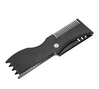 Tbest Modello di Modellazione per la Barba Uomo per lo Strumento in Stile Barba Girato per un Anello di Rallentamento dei Capelli in Scollatura, un Materiale Plastico Nero