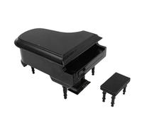 Tbest Modello di Pianoforte in Miniatura con Artigianato Elegante | Design delicato, materiale in legno, meccanismo di avvolgimento facile, pezzo decorativo