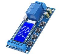 Tbest Modulo relè con Circuito con Funzione di Ritardo Temporale | Display LCD, Actuator di livello alto/basso, compatibile con alimentazione micro USB