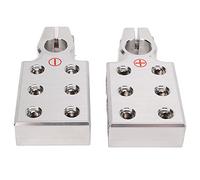 Tbest Morsetto Terminale Batteria Positivo Negativo Connettore Audio Resistente Adattatore per Montante Superiore per Roulotte, Autobus, Lega di Zinco, Coppia a 12 Vie