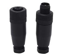 Tbest NMEA 2000 Terminatore, M12 5 Core A Maschio Femmina Connettore 9A | Terminatore per Barche Marine, Protezione Termica in ABS, per Sensore Attuatore Fieldbus Devi CeNet Open Network System
