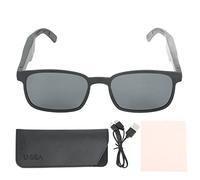 Tbest Occhiali Intelligenti, 5,0 Occhiali Audio Doppi Microfoni per Cancellazione del Rumore, Cornice di Occhiali da Sole Staccabili, Fino a 8 Ore di Ascolto per Le Chiamate Musicali (Black)