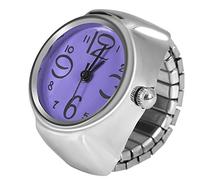 Tbest Orologi, 1 Pezzo Orologio da Uomo con Anello da Dito Rotondo Analogico Al Quarzo Alla Moda da Donna (PURPLE)