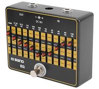 Tbest Pedale EQ a 10 Bande per Chitarra - Pedale Effetti Equalizzatore in Metallo con True Bypass, Gamma di Frequenza 31,25 Hz-16 KHz, Slider per Personalizzazione del Suono della Chitarra Elettrica
