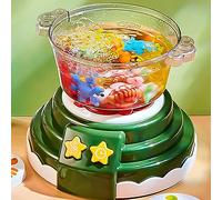 Tbest Pentolino per Fondue per Bambini, Giocattolo da Cucina in Plastica | Simulazione della cucina, materiali sicuri, divertimento fai-da-te, design colorato