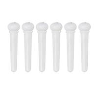 Tbest Perni per Ponte in Plastica da 6 Pezzi per Chitarra - Chiarezza e sostenibilità del Suono Migliorate, Picchetti di Ricambio Leggeri per Chitarra, Ukulele e Strumenti a Corda