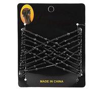 Tbest Pettine Magico per Capelli Doppio Fermaglio per Capelli Elastico con Perline per Donne e Ragazze - Leggero e Resistente per l'uso Quotidiano di Feste di Ballo di Fine Anno (BLACK)