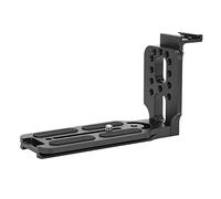Tbest Piastra Universale in Metallo a Forma di L con Supporto per Slitta a Contatto Caldo per Fotocamera a Sfera Idraulica Durevole Superficie Anodizzata (BLACK)